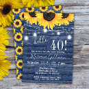 Buscar o del girasol invitaciones 40 cumpleaños Acuarela