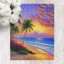 Buscar paisaje tropical puzzles Acuarela