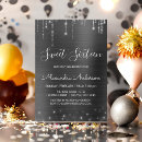 Buscar negro y plata invitaciones Para ella