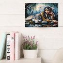 Buscar lobos lienzos Luna llena