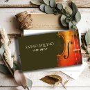 Buscar instrumentos musicales tarjetas de visita Violinista