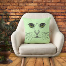 Buscar cara del gato cojines Ojos de gato