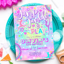 Buscar arco iris de neón invitaciones Chica