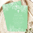 Buscar verde invitaciones para bautizos Niña