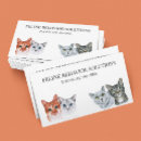 Buscar felina tarjetas de visita Acuarela