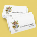 Buscar girasoles tarjetas de visita Florista