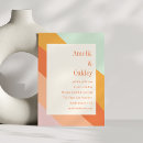 Buscar verde menta y coral invitaciones Tipografía audaz