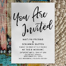 Buscar casual boda invitaciones Blanco y negro