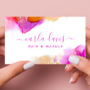 Buscar alcohol tarjetas de visita Artista de maquillaje