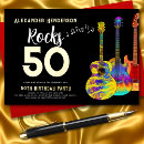 Buscar guitar 13x18 invitaciones Rockstar