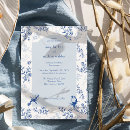Buscar porcelana azul invitaciones Vintage