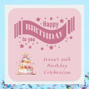 Buscar feliz cumpleaños en rosa pegatinas 1 ª comedia