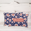 Buscar navy floral cojines Azul marino