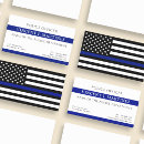 Buscar policía tarjetas de visita Delgada línea azul