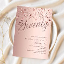 Buscar 70 invitaciones de cumpleaños Rosa