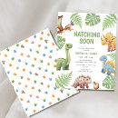 Buscar dinosaurio 11x14 invitaciones Acuarela