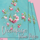 Buscar rosas del vintage papel de seda Azul