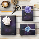 Buscar nebulosa papel de regalo Azul