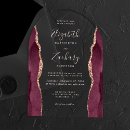 Buscar borgoña boda invitaciones Moderno