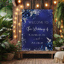 Buscar floral azul boda posters Invitados
