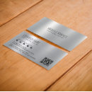Buscar gris metálico tarjetas de visita Moderno