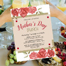 Buscar día de la madre invitaciones Rojo