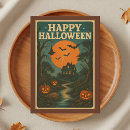 Buscar vintage tarjetas halloween Naranja