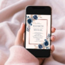 Buscar floral azul boda invitaciones Para ella