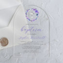 Buscar púrpura invitaciones para bautizos Invitados
