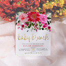 Buscar girl invitaciones baby shower Acuarela floral