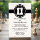 Buscar rey del ajedrez invitaciones Blanco y negro