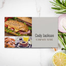 Buscar entrega la comida de tarjetas de visita Profesional