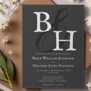 Buscar minimalista boda invitaciones Iniciales
