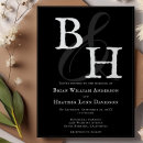 Buscar minimalista boda invitaciones Iniciales