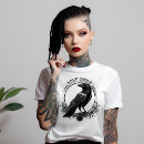 Buscar nunca más cuervo camisetas Gótico