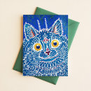 Buscar pinturas del gato del vintage postales General y unisex