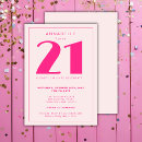 Buscar 21st birthday invitaciones Rosa