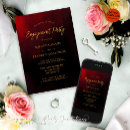 Buscar rojo negro fiesta compromiso invitaciones Parte de