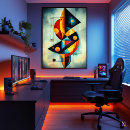 Buscar abstracción geométrica posters Colores vibrantes