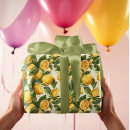 Buscar amarillo limón papel de regalo Acuarela