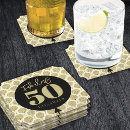 Buscar años 50 posavasos Negro dorado