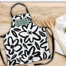 Buscar moderno negro delantales Floral