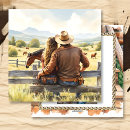 Buscar día del vaquero tarjetas Rústico