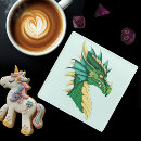 Buscar dragón verde posavasos Fantasía