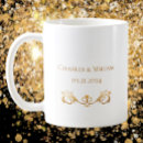 Buscar del aniversario boda oro clasica café tazas 50 años