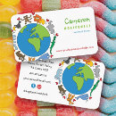 Buscar animal del dibujo animado tarjetas de visita General y unisex