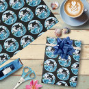 Buscar majestuoso papel de regalo Azul