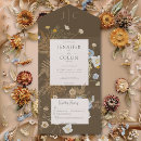 Buscar flores marrones invitaciones Elegante