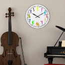 Buscar instrumentos musicales relojes de pared Colorido