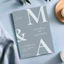 Buscar azul polvoriento boda invitaciones Tipografía